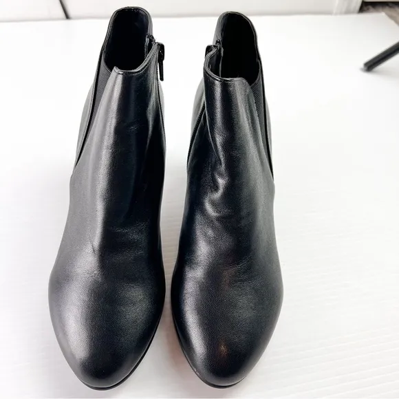 David Tate Booties womens 9.5 Black Pikie Leather Ankle Boots Winter Fashion