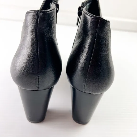 David Tate Booties womens 9.5 Black Pikie Leather Ankle Boots Winter Fashion