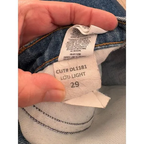 DEREK LAM 10 CROSBY Jeans Wash Straight High Rise LOU - 29