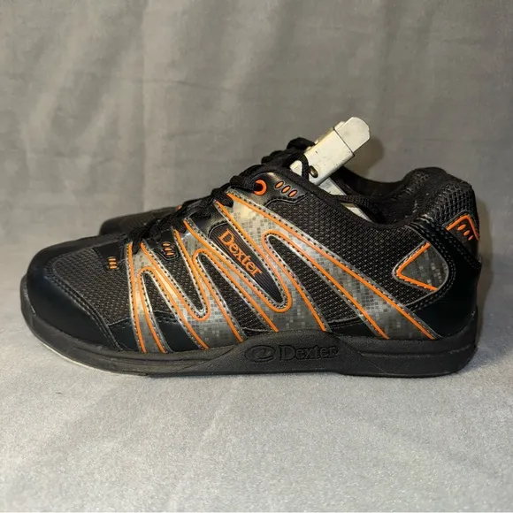 Dexter Bowling Shoes Black/Orange Zig Zag Mens Bowling Shoes Size 9