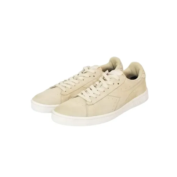 Diadora Game Low S Suede Trainers in Beige Bleached Mens Size 11 M