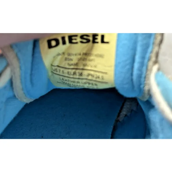 Diesel Sport Shoe 7.5 White and Blue