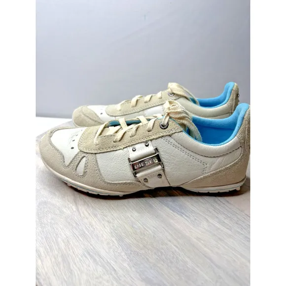Diesel Sport Shoe 7.5 White and Blue