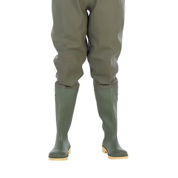 Dikamar Administrator Chest Wader / Mens Boots / Plain Rubber Wellingtons / Gree