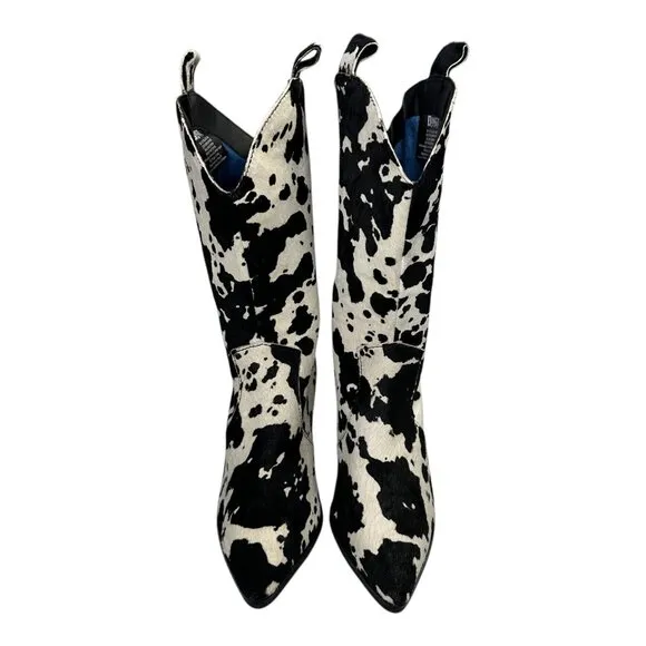 Dingo Women's Live A Little Cowprint Leather Boots Sz: 8