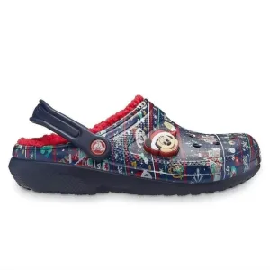 Disney World Christmas Mickey Mouse Castle Womens Crocs Fleece Lined US 7