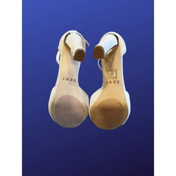 DKNY Colby Night Out Evening Heels Size 8 Kid Suede LINEN Color K2655743