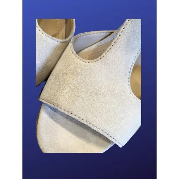 DKNY Colby Night Out Evening Heels Size 8 Kid Suede LINEN Color K2655743