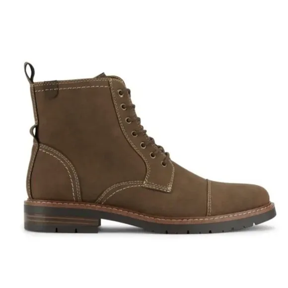Dockers Mens Rawls Rugged Lace-up Synthetic Leather Lugged Cap Toe Boot Men’s 12