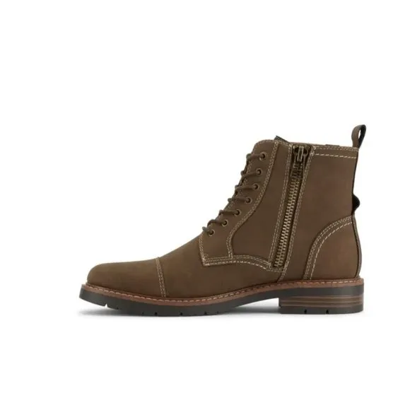 Dockers Mens Rawls Rugged Lace-up Synthetic Leather Lugged Cap Toe Boot Men’s 12