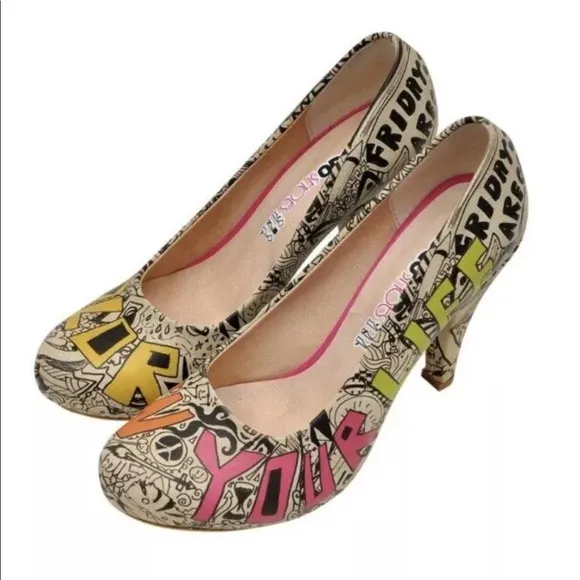 Dogo Shoes Put Some Color In Your Life High Heels 7 37 Vegan Faux Leather Pumps