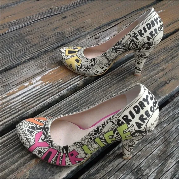 Dogo Shoes Put Some Color In Your Life High Heels 7 37 Vegan Faux Leather Pumps