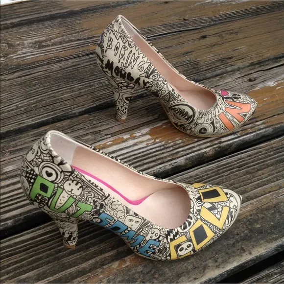Dogo Shoes Put Some Color In Your Life High Heels 7 37 Vegan Faux Leather Pumps