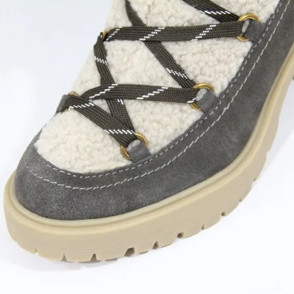 Dolce Vita Celtic Chukka Boots New sz 11 Women Lug Sole Lace Up Bootie Faux Fur