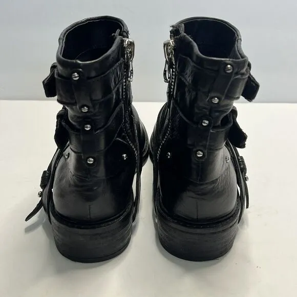 Dolce Vita Kiera Women’s Black Ankle Buckle Booties Size US 7 Motto Grunge