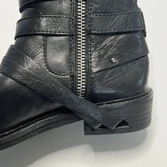 Dolce Vita Kiera Women’s Black Ankle Buckle Booties Size US 7 Motto Grunge