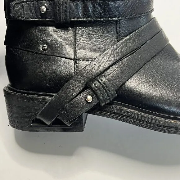 Dolce Vita Kiera Women’s Black Ankle Buckle Booties Size US 7 Motto Grunge