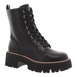 Dolce Vita Women's Glisten Lug Sole Lace Up Combat Boots Black Size 8 1/2