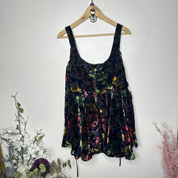 DOLLS KILL x CURRENT MOOD Lean On Me Velvet Mini Dress Sz M {3K53}