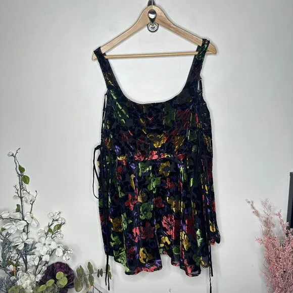 DOLLS KILL x CURRENT MOOD Lean On Me Velvet Mini Dress Sz M {3K53}