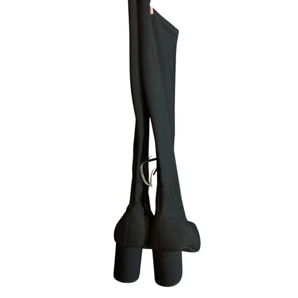Donald Pliner Size 11 Women's Cassidy Crepe Elastic Tall Shaft Boot Black