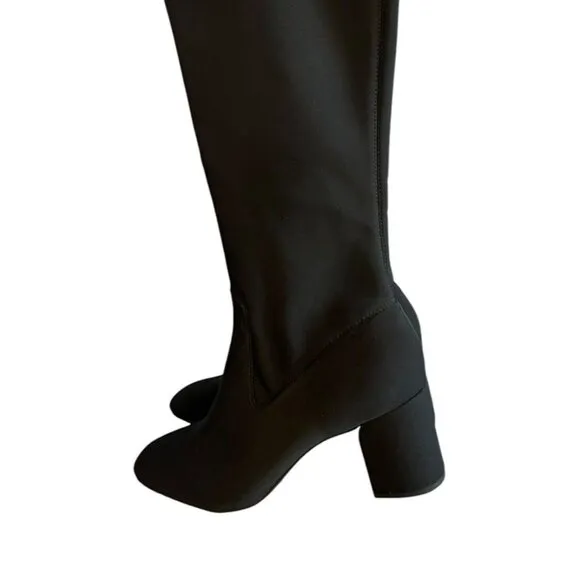 Donald Pliner Size 11 Women's Cassidy Crepe Elastic Tall Shaft Boot Black