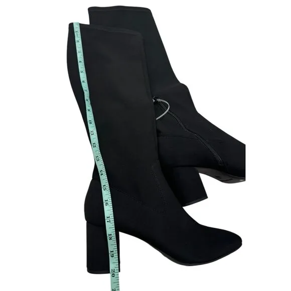 Donald Pliner Size 11 Women's Cassidy Crepe Elastic Tall Shaft Boot Black