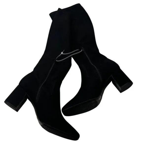 Donald Pliner Size 11 Women's Cassidy Crepe Elastic Tall Shaft Boot Black