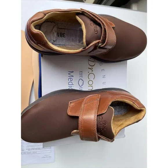Dr. Comfort NEW Brian Mens Stretchable Diabetic Casual Strap Shoe Brown 11.5 W