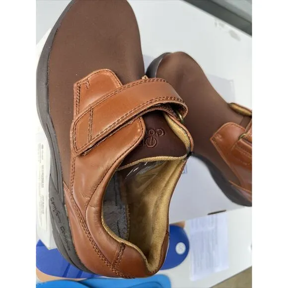 Dr. Comfort NEW Brian Mens Stretchable Diabetic Casual Strap Shoe Brown 11.5 W