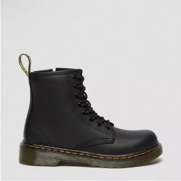 DR MARTEN DOC’S JUNIOR 1460 J SOFTY T LEATHER LACE UP BOOTS Size 4