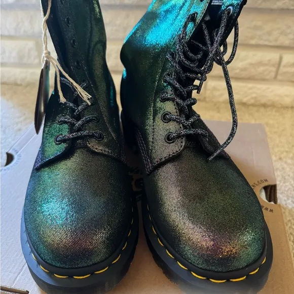 Dr. Martens 1460 Multicolor Iridescent Boots- Purple/Gold - US Size 10W NWT