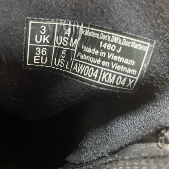 Dr Martens 1460 Pascal Leather Womens Size 5 Black Ankle Boots