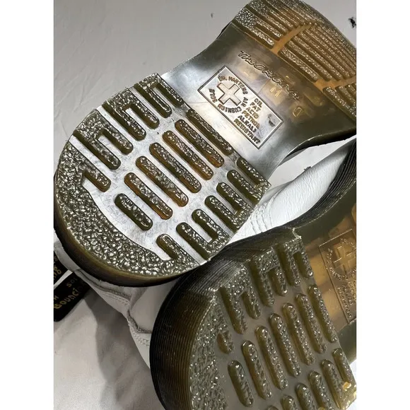 Dr Martens 1460 Pascal Virginia Soft Leather Fashion White Boots | Women Size 5