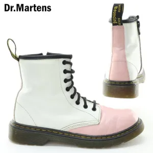Dr. Martens 1460J Junior Softy T Leather Lace/Zip Boots Pink/White US3 EU34