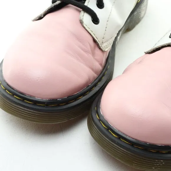 Dr. Martens 1460J Junior Softy T Leather Lace/Zip Boots Pink/White US3 EU34