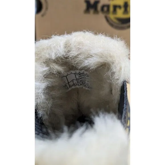 Dr. Martens 2976 Leonore Faux Fur Lined Black Leather Chelsea Boots UK 5 NIB