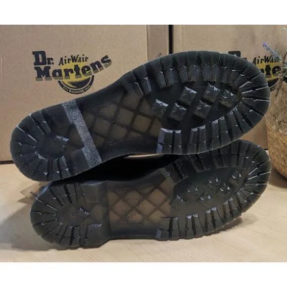 Dr. Martens 2976 Leonore Faux Fur Lined Black Leather Chelsea Boots UK 8 NIB