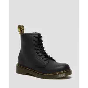 Dr. Martens Airwair J Black Matte Leather Lace Up/side Zip Ankle Boot Big Kids 5