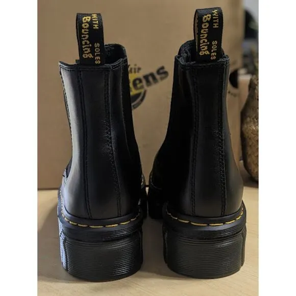 Dr. Martens Audrick Black Nappa Lux Leather Platform Chelsea Boots UK 6 NIB