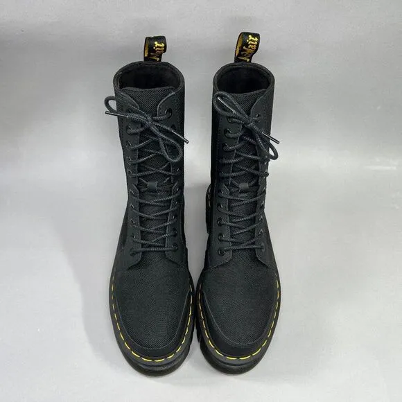 Dr. Martens Audrick Boots Womens Size 8 10-Eye Poly &amp; Leather 10I Platform Boots