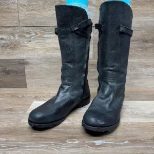 Dr. Martens Black Leather Tall Motorcyle Boots Women's Size 9