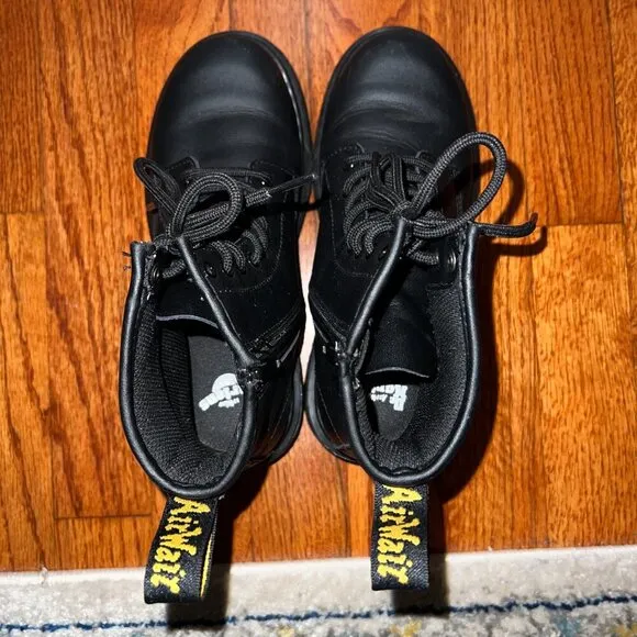 Dr. Martens Junior 1460 Softy T Leather Lace Up Boots Black Size Juniors 3