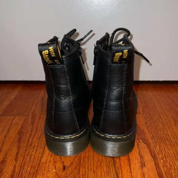 Dr. Martens Junior 1460 Softy T Leather Lace Up Boots Black Size Juniors 3