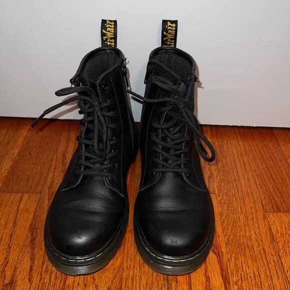 Dr. Martens Junior 1460 Softy T Leather Lace Up Boots Black Size Juniors 3