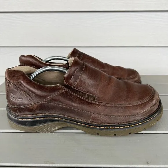 Dr. Martens Mens Size 11 Orson Shoes Brown Stretch Slip-On Loafers Leather 11198