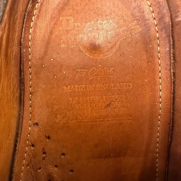 Dr. Martens Mule Clogs Brown Made in England Leather VTG Slip On Shoe Sz 10 8259
