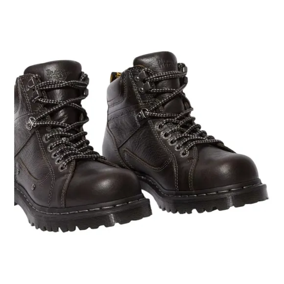 Dr. Martens NIB Diego Harvest Collar Boots Black Leather Sz 11 Hiking Inspired