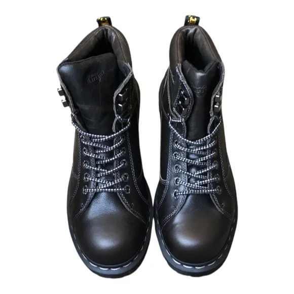Dr. Martens NIB Diego Harvest Collar Boots Black Leather Sz 11 Hiking Inspired