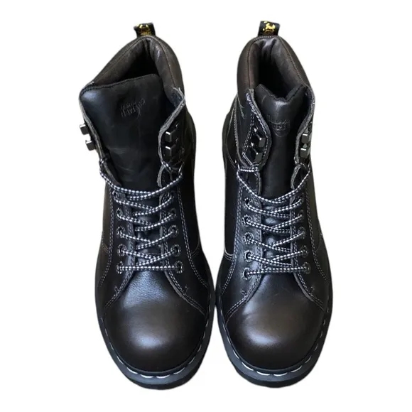Dr. Martens NIB Diego Harvest Collar Boots Black Leather Sz 11 Hiking Inspired